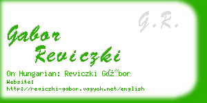 gabor reviczki business card